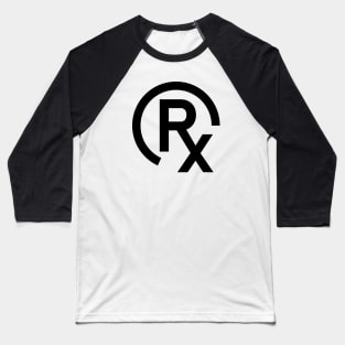 Rx Prescription Drugs - Black Graphic Baseball T-Shirt